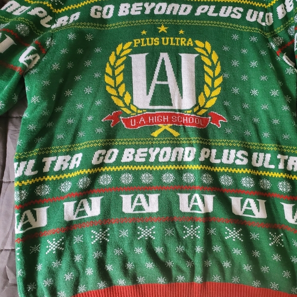 My Hero Academia BNHA Christmas Sweater XL Boxlunch Anime Knit Sweater - Picture 2 of 4